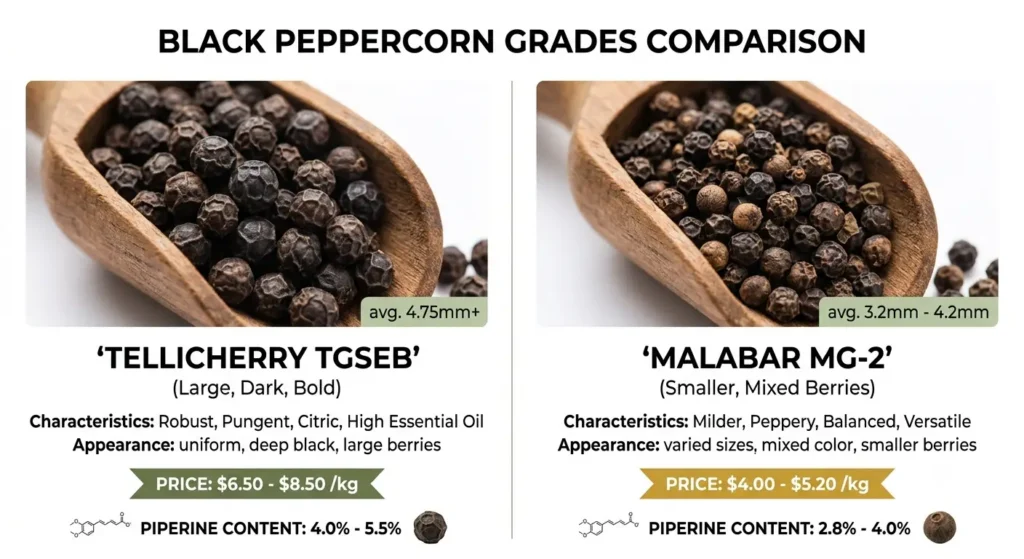 Tellicherry-vs-Malabar-Pepper-Grading-Comparison